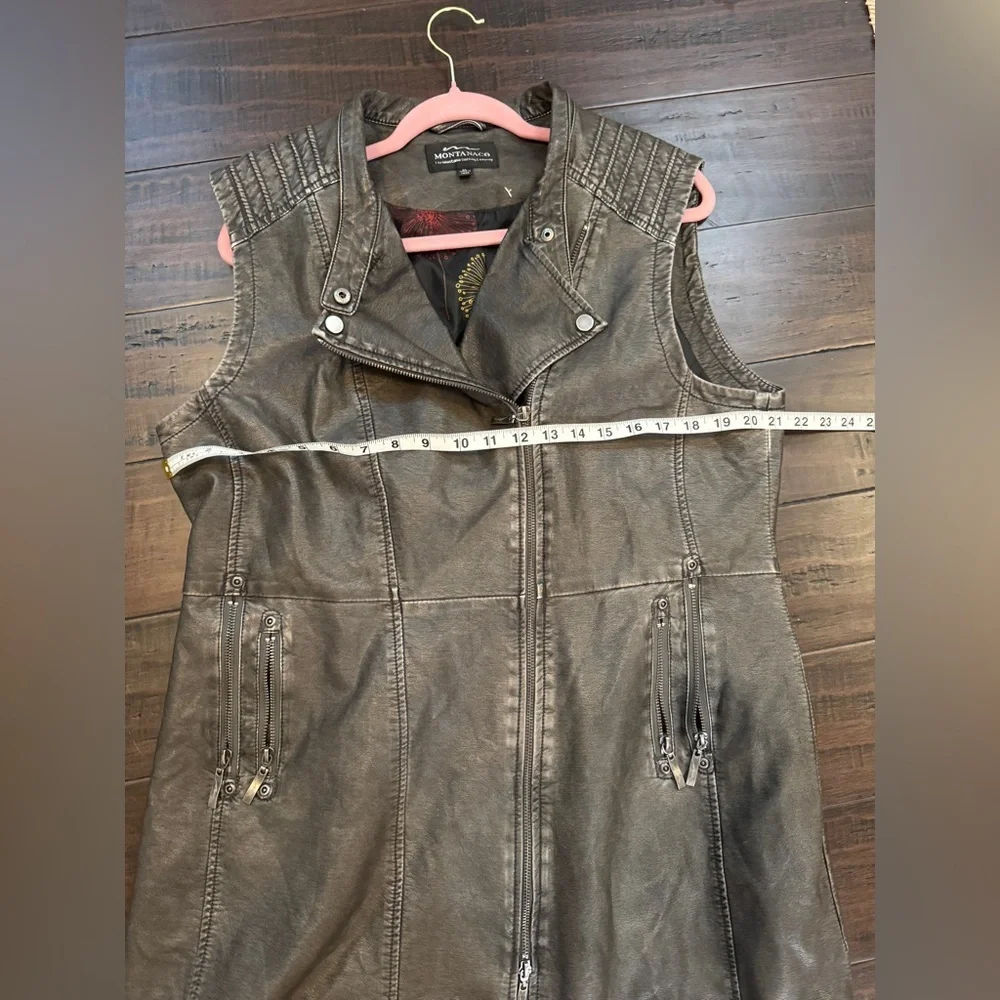 Grey faux leather moto festival sleeveless mini dress size XL sexy fun cool girl - Picture 4 of 10